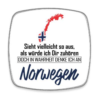 Norwegen Wahrheit - Viereckiger Kühlschrankmagnet - Weiß - Vorne