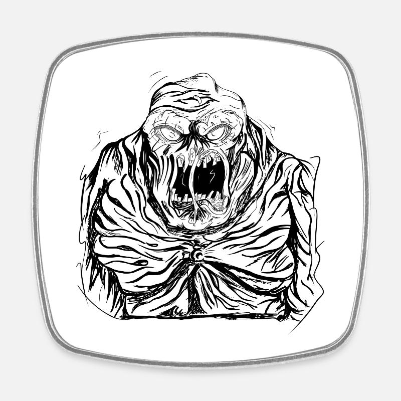 Golem - Magnet carré - blanc