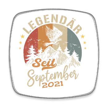 September 2021 - September 2021 Jahrestag 2021 - Viereckiger Kühlschrankmagnet - Weiß - Vorne
