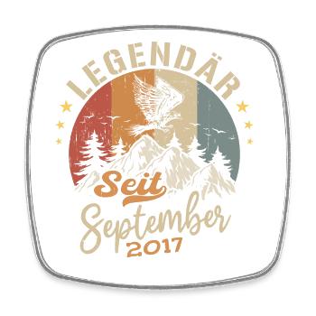September 2017 - September 2017 Jahrestag 2017 - Viereckiger Kühlschrankmagnet - Weiß - Vorne