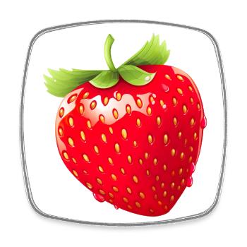 Erdbeere Erdbeeren für einen Erdbeer Liebhaber - Viereckiger Kühlschrankmagnet - Weiß - Vorne