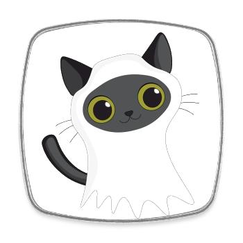 Happy Halloween - Square fridge magnet - white - Front