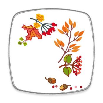 Herbst - Viereckiger Kühlschrankmagnet - Weiß - Vorne
