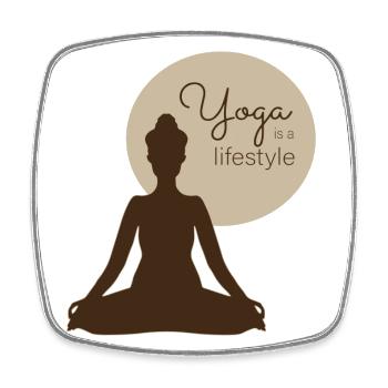 Yoga is a lifestyle - Viereckiger Kühlschrankmagnet - Weiß - Vorne