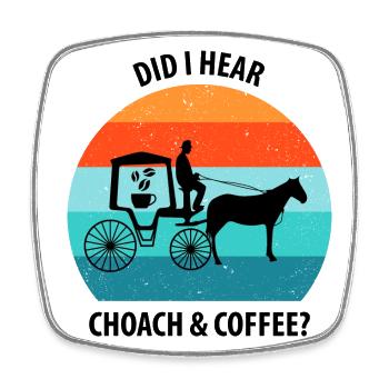 Kutscher Kutsche Pferdekutscher Kaffee - Viereckiger Kühlschrankmagnet - Weiß - Vorne