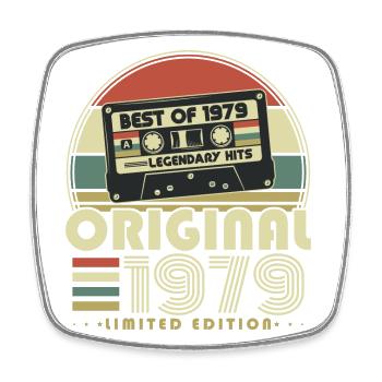 Original 1979 Vintage anniversaire Vintage rétro - Magnet carré - blanc - Devant
