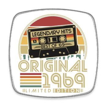 Original 1969 Vintage Rétro Vintage 1969 Né - Magnet carré - blanc - Devant