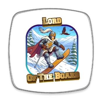 Lord of the Board - Viereckiger Kühlschrankmagnet - Weiß - Vorne