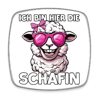 Schäffin | Beste Chefin | Abteilungsleiterin - Viereckiger Kühlschrankmagnet - Weiß - Vorne