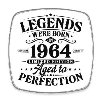 Vintage 1964 né légendes cadeau d’anniversaire - Magnet carré - blanc - Devant