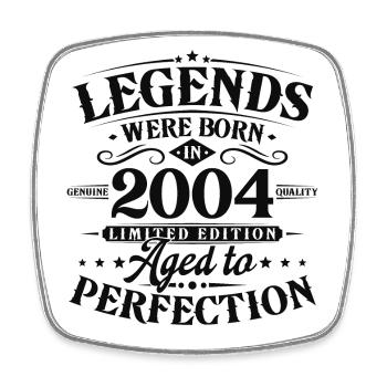 Millésime 2004 Born Legends Cadeau d’anniversaire - Magnet carré - blanc - Devant
