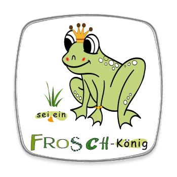 Froschkönig Frosch - Viereckiger Kühlschrankmagnet - Weiß - Vorne