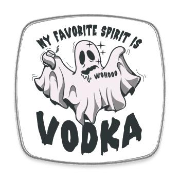 Meine Lieblingsspirituose ist Vodka - Viereckiger Kühlschrankmagnet - Weiß - Vorne