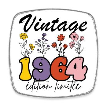 Vintage 1964 Édition Limitée Année Rétro Cadeau - Magnet carré - blanc - Devant
