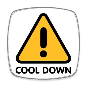Cool down | Runter kommen - Magnet carré - blanc - Devant