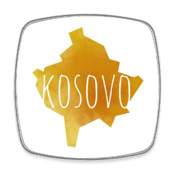 kosovo - Magnet carré - blanc - Devant