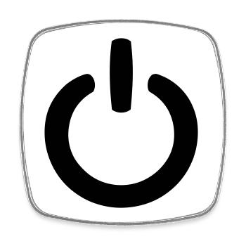 Power Symbol - Square fridge magnet - white - Front