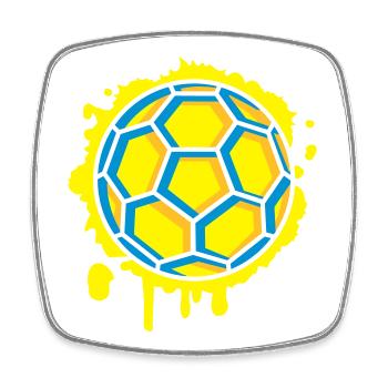 Handball Graffiti - Viereckiger Kühlschrankmagnet - Weiß - Vorne