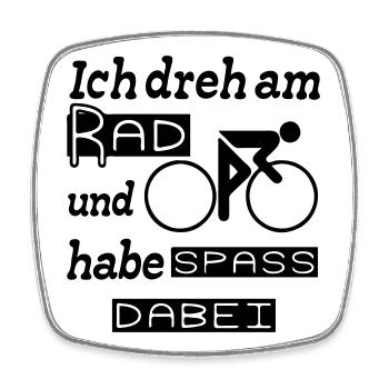 Radfahrer Spruch Fahrrad Rad Sport lustig Geschenk - Viereckiger Kühlschrankmagnet - Weiß - Vorne