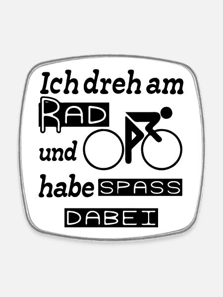 Radfahrer Spruch Fahrrad Rad Sport lustig Geschenk - Viereckiger Kühlschrankmagnet - Weiß