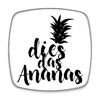 dies das Ananas - Viereckiger Kühlschrankmagnet - Weiß - Vorne