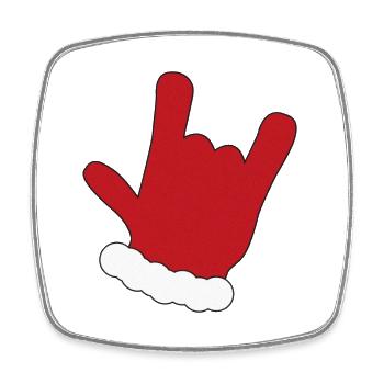 Christmas - Square fridge magnet - white - Front