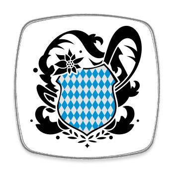 A Bavarian emblem - Square fridge magnet - white - Front