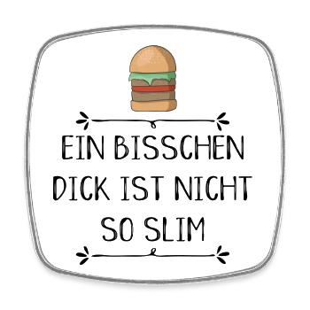 lustige Sprüche - Viereckiger Kühlschrankmagnet - Weiß - Vorne