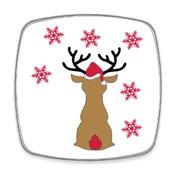 Moose - Square fridge magnet - white - Front