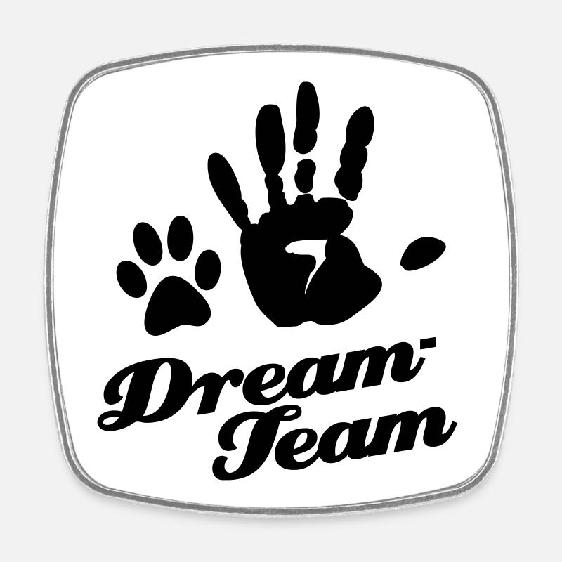 Dream Team Animal Lovers Paw - Magnet carré - blanc