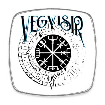 Vikings vegvisir Ragnars Rabe Gross - Viereckiger Kühlschrankmagnet - Weiß - Vorne