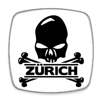 Zürich - Zürcher - Züri isch ois - Viereckiger Kühlschrankmagnet - Weiß - Vorne