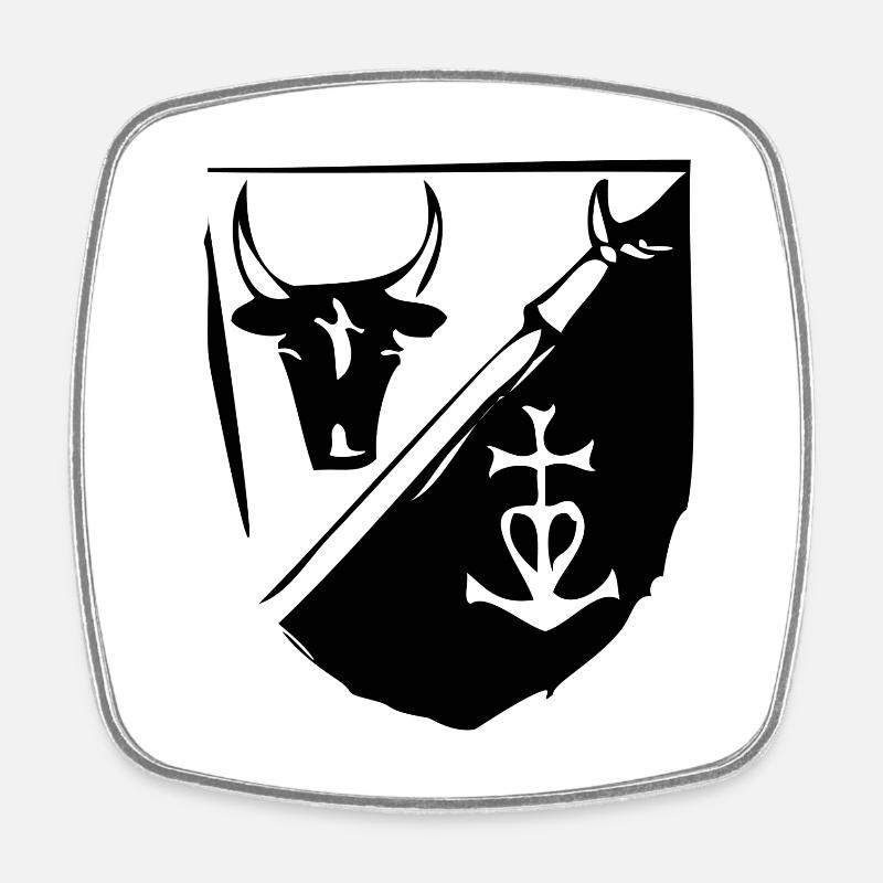 drapeau gardian - Magnet carré - blanc