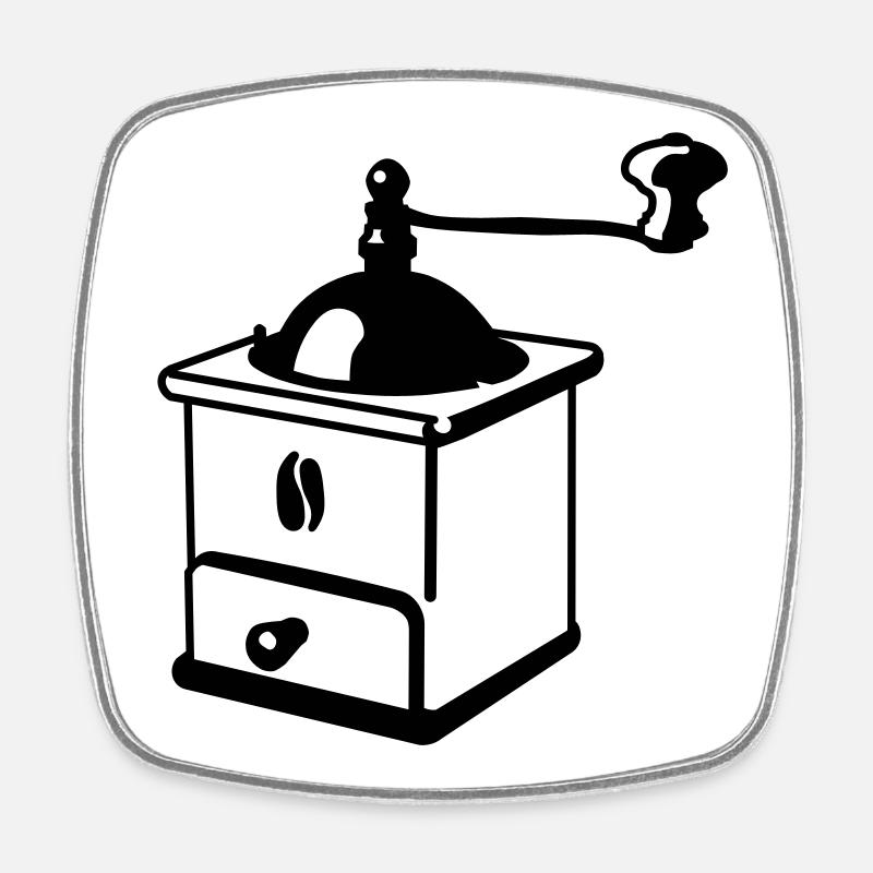 kaffeemuehle - Square fridge magnet - white