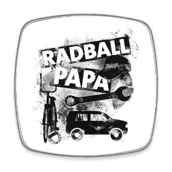 Radball | Papa - Viereckiger Kühlschrankmagnet - Weiß - Vorne