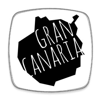 Gran Canaria - Viereckiger Kühlschrankmagnet - Weiß - Vorne
