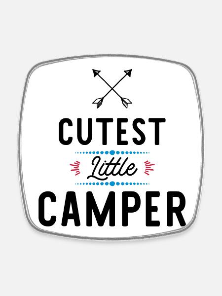 camper - Square fridge magnet - white