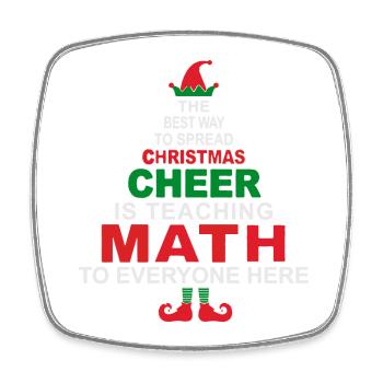 Chemise de Noël pour professeur de maths - Magnet carré - blanc - Devant