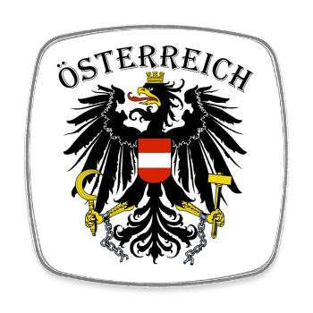 Austria Austria Austria Coat of Arms Adler Patriot - Square fridge magnet - white - Front