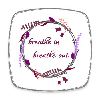 Relax - Square fridge magnet - white - Front