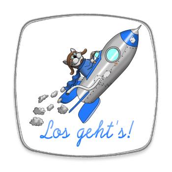 Startup Geschenk - Viereckiger Kühlschrankmagnet - Weiß - Vorne