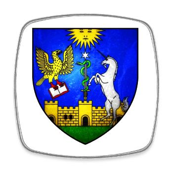 Eger - Ungarn - Viereckiger Kühlschrankmagnet - Weiß - Vorne