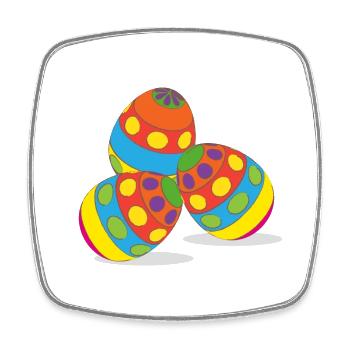 Easter eggs, easter, happy easter, happy eastern - Square fridge magnet - white - Front