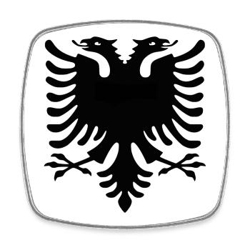 albanie 2013 800.dpi HD - Viereckiger Kühlschrankmagnet - Weiß - Vorne