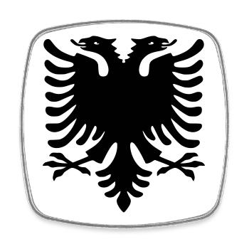 albania_2019 - Viereckiger Kühlschrankmagnet - Weiß - Vorne