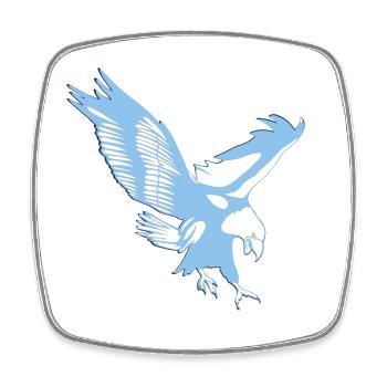 Aquila Lazio design for T-shirts and other access - Square fridge magnet - white - Front
