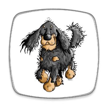 Drôle Setter Gordon - Chien - Magnet carré - blanc - Devant