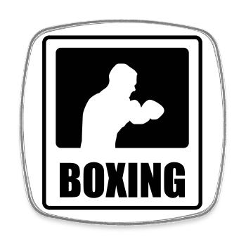 Boxing - Square fridge magnet - white - Front