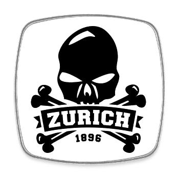 Zürich - Züri isch ois - 1896 - Square fridge magnet - white - Front