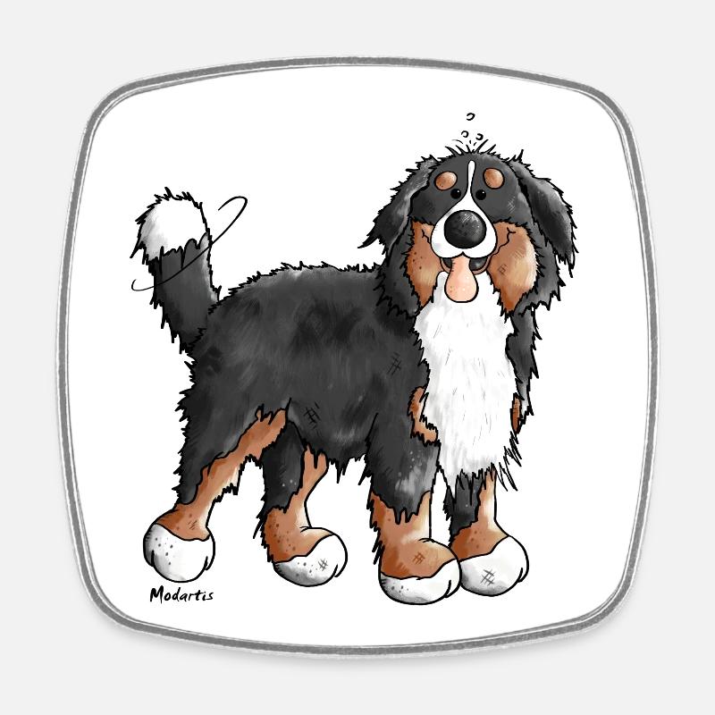 Bonne bouvier bernois - Chien - Chiens - Magnet carré - blanc